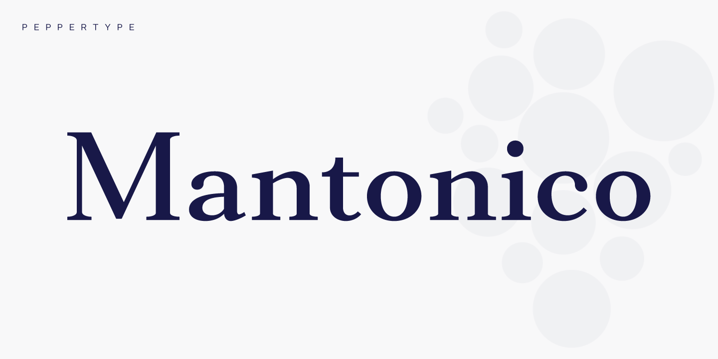 Пример шрифта Mantonico #1